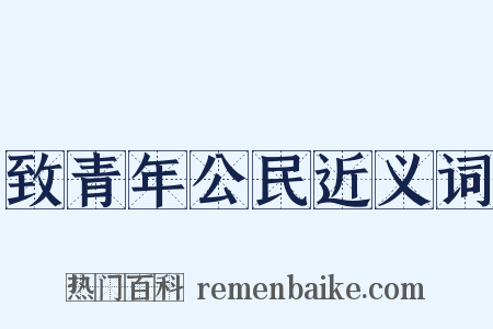 致青年公民近义词是什么意思的图片